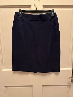 J. Crew Navy Pencil Skirt - The Pencil Skirt size 6